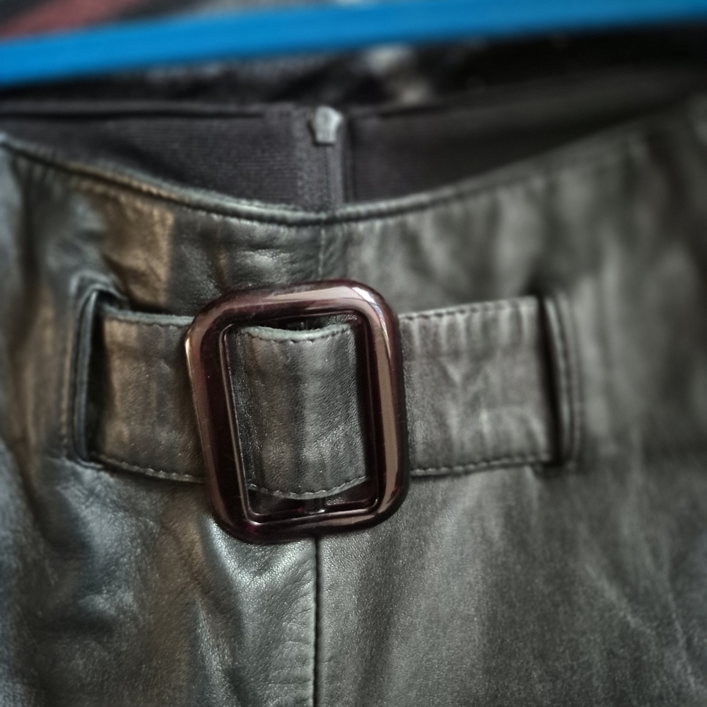 Cache Black Leather-fronted Pants 6